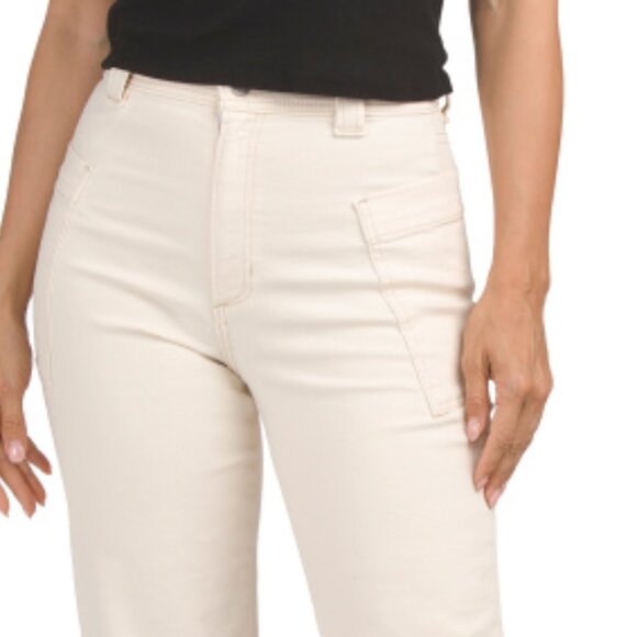 NEW JOE'S Barrel Leg Jeans With Patch Pockets IN ecru for women 1225 6m3 - Picture 4 of 4